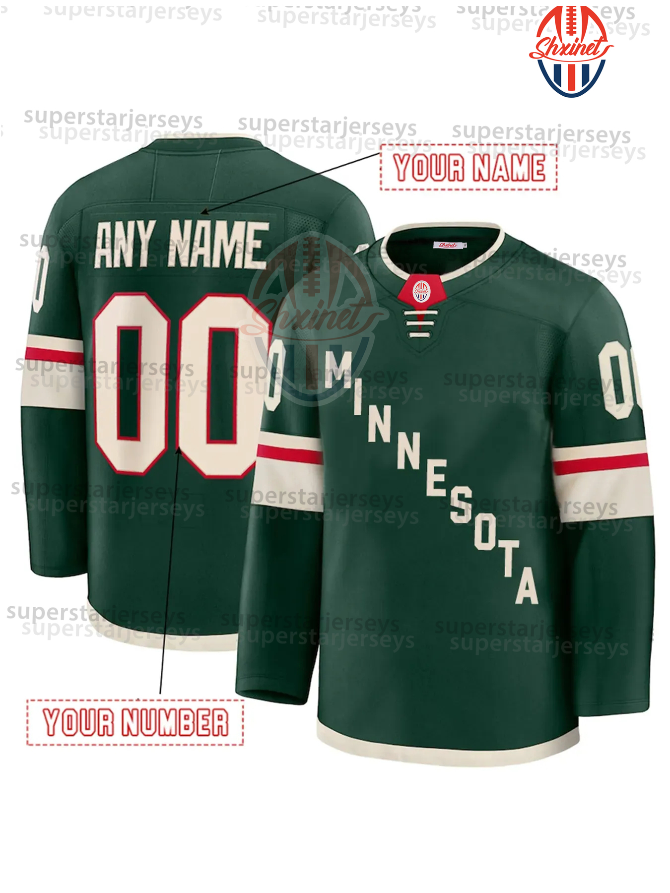 Personalized Custom Kirill Kaprizov 25th Anniversary Jersey Matthew Boldy Brock Faber Marc-Andre Fleury Marcus Foligno Zuccarello Eriksson Ek