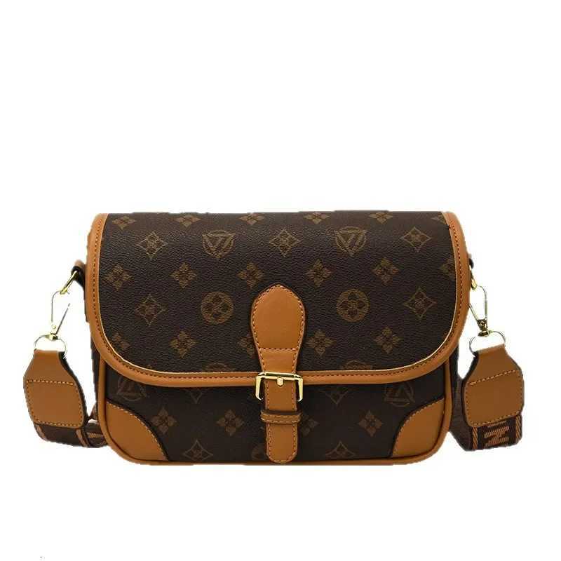 Wide Strap Crossbody Bag Women Premium Distressed Leather Retro Design All Day Comfort Ergonomic Support Coffee Run LuxeW251107