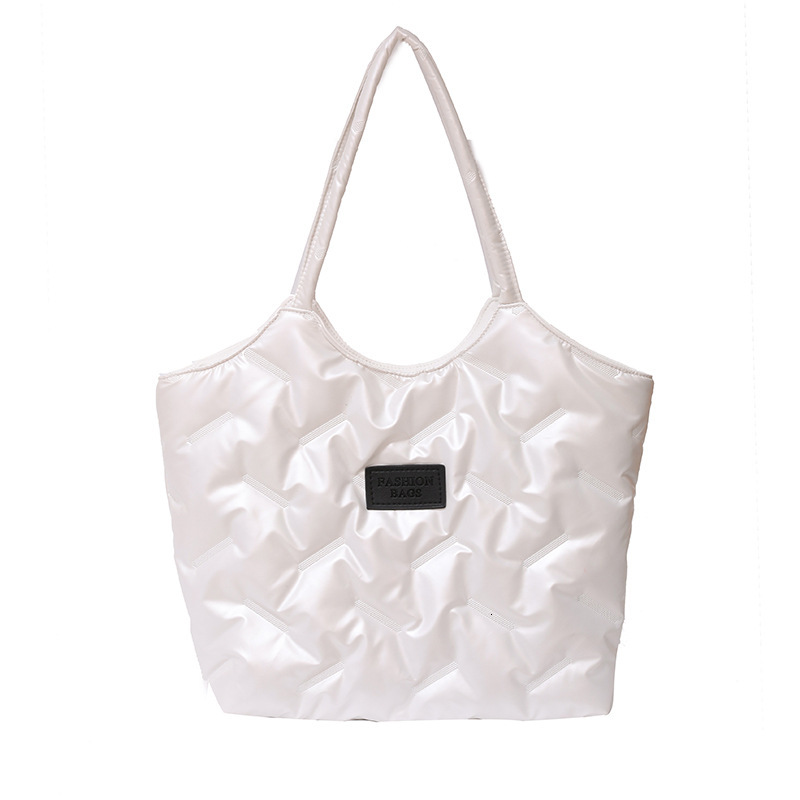 2025S Designer Women S Bag Large Capacity In Winter Cotton Jacket Short Trips Down One Shoulder Hand Held Tote Bag For Women