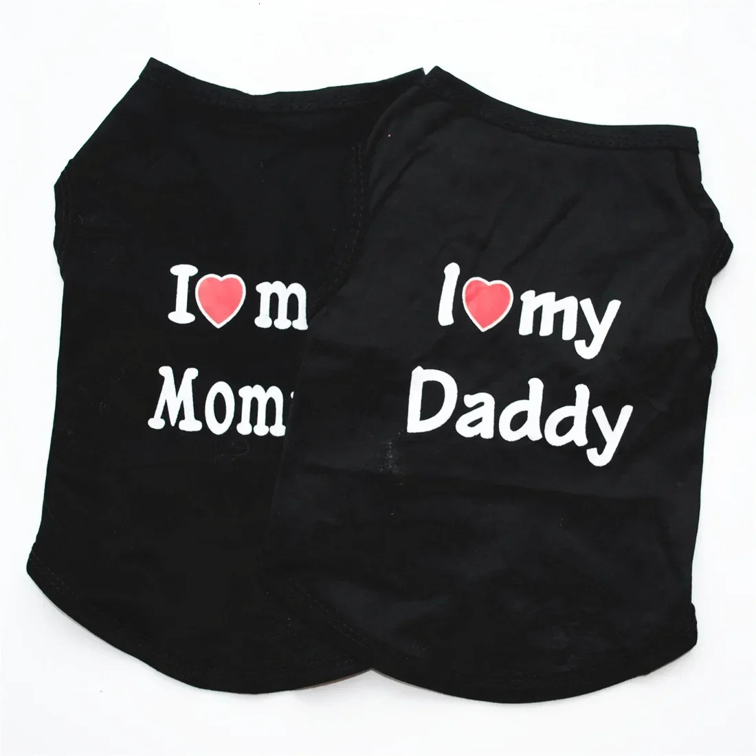 Fashion Dog Clothes for Small Dogs Spring Dog Vest Shirt Clothes Pet Cat Puppy I Love My Mommy Dog Shirt 250407