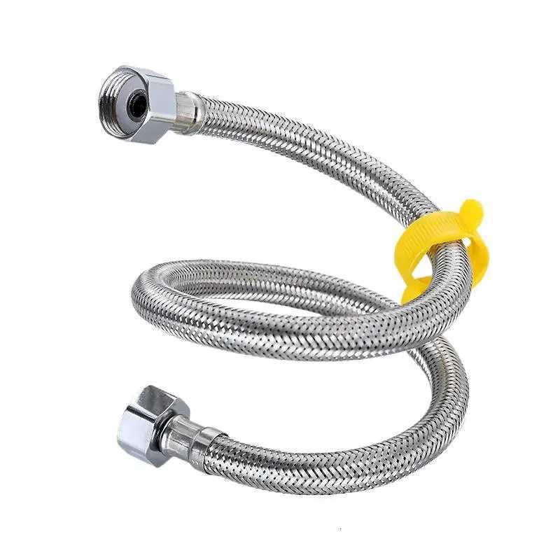 304 Stainless Steel Faucet Braided Water Pipe 1/2 Inch Hot and Cold Water Faucet Inlet Hose Heater ible Connecting Pipe Y251107