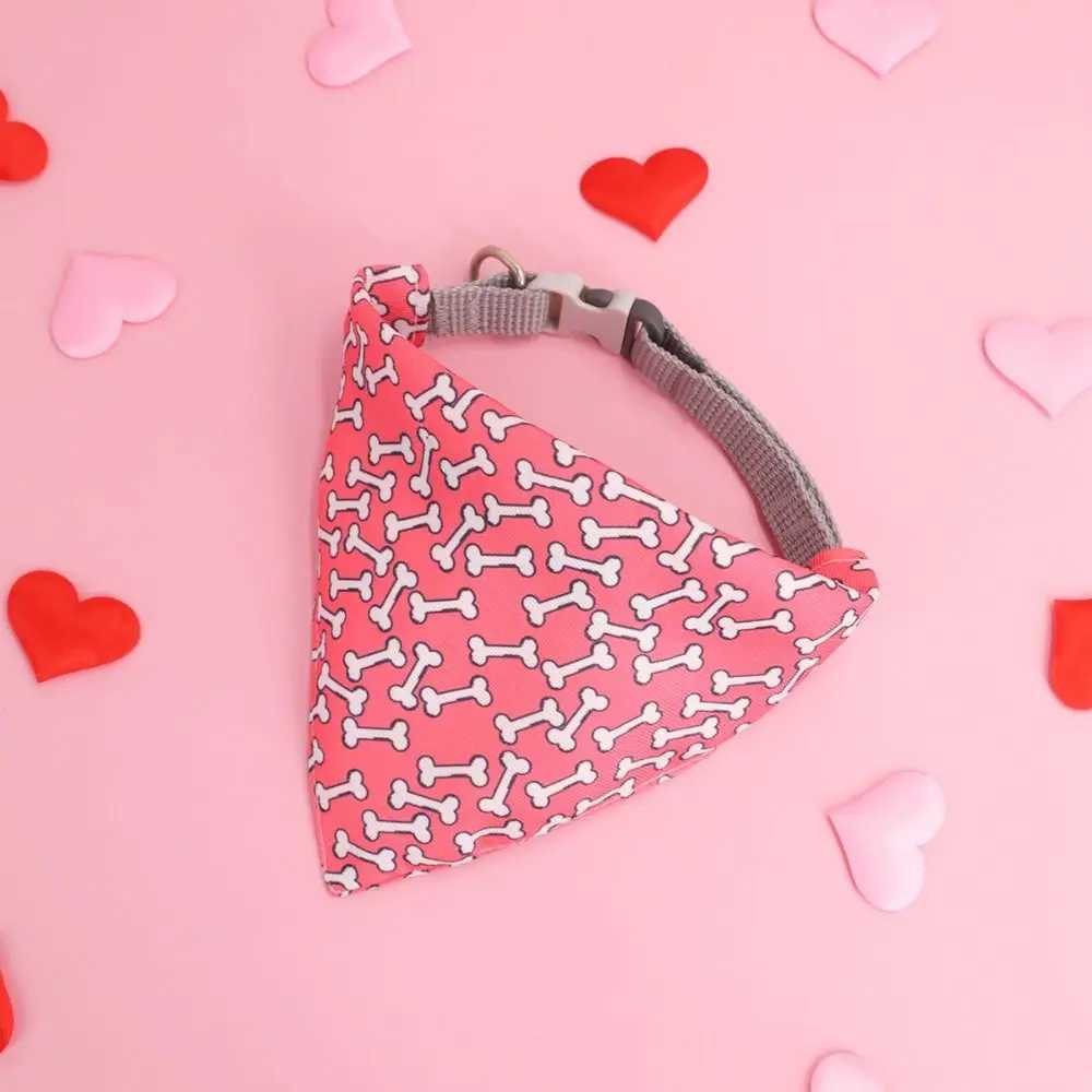 High Quality Cartoon pet Saliva towel adjustable dog and cat collar bib beauty curved design dog scarf pet accessories T250407