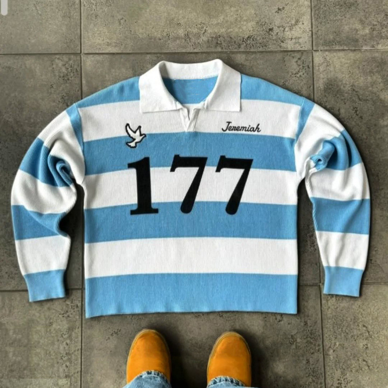 Men's Hoodies Ins Loose Pullover Round Neck Three Quarters Sleeve Couple T-shirt American Street Trend Figure Letter Printed Casual Tops