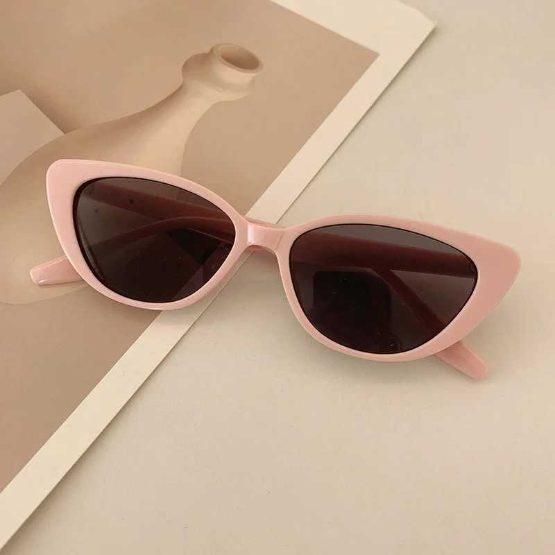 Vintage Small Frame Cats Eye Sunglasses Women Brand Designer Tawny Sun Glasses Mens Outdoor Fashion Eyewear UV400 Gafas De SolC250411