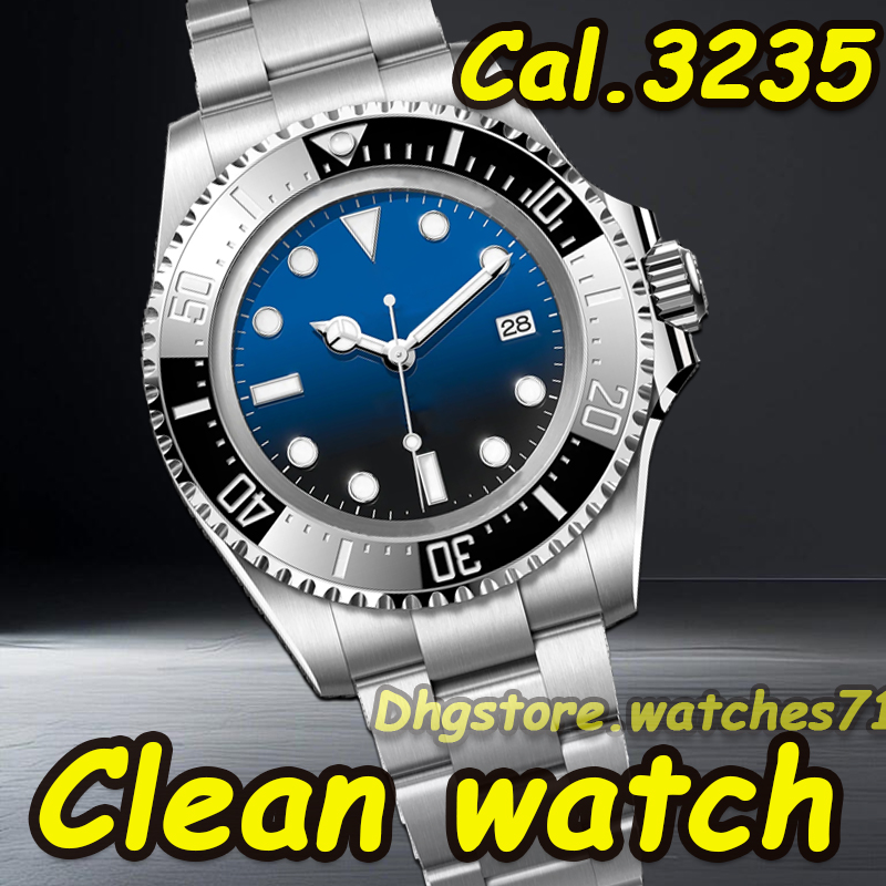 Mens Watch Designer Watches Men Top Quality Clean Factory bule 44MM Cal.3235 Mechanical Watch 904L Stainless Steel Sapphire Waterproof 100M Diving Watch Send Fedex