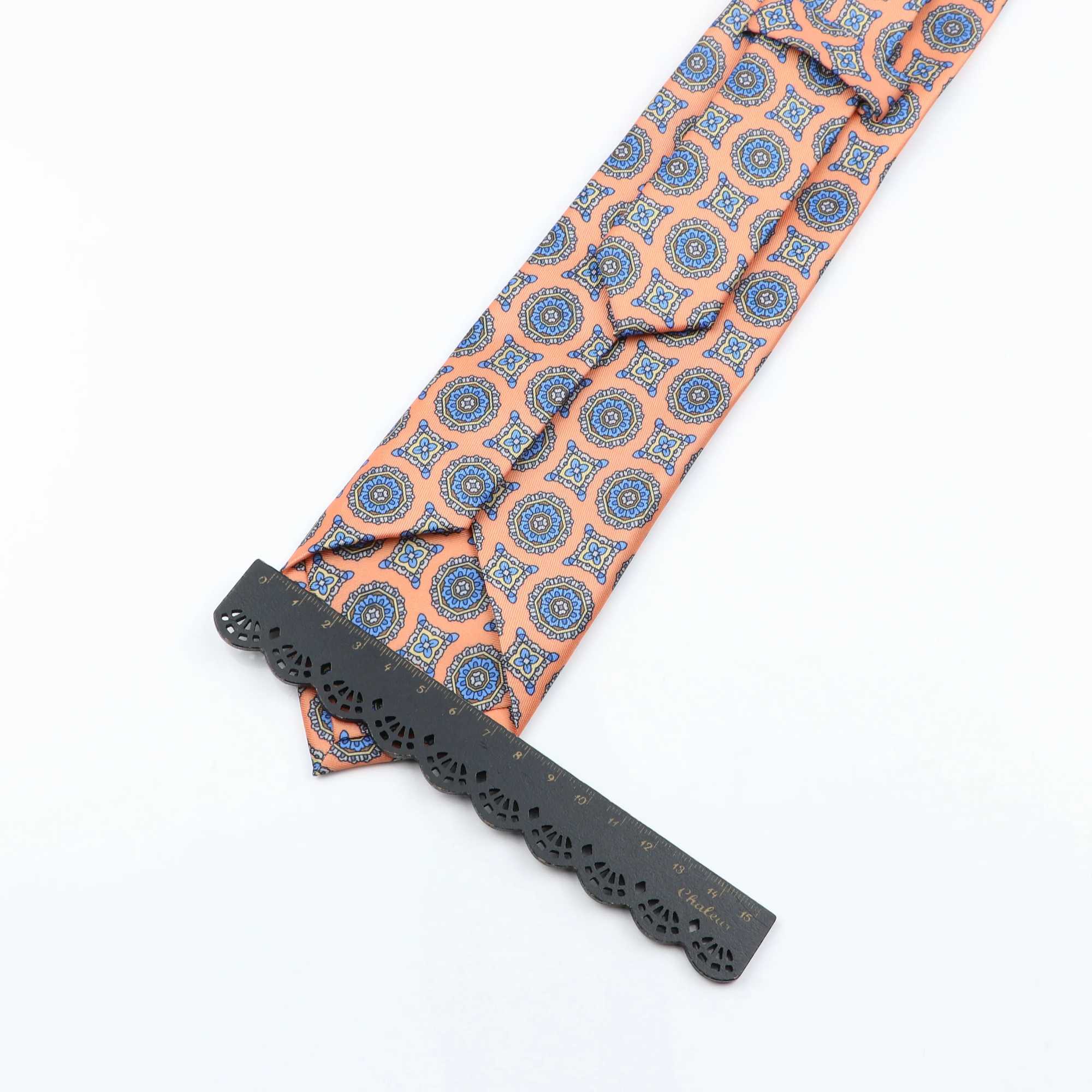 Mens Fashion Silk Tie 7.5cm Soft Novelty Necktie Blue Green Orange Color Ties For Men Dot Floral Bowtie Wedding Business Gift X250407