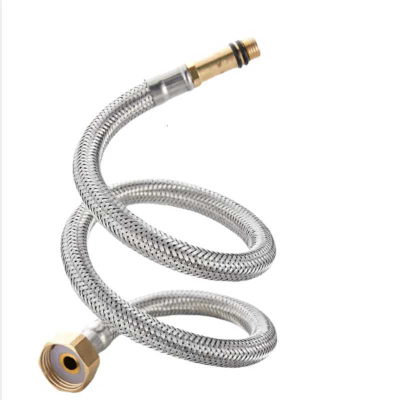 Stainless Steel Nylon Braided Tube Pipe Hose Silicone Plumbing Ther Moresistant Tap Pipe Basin Faucet Duct Kitchen Bathro Y251107