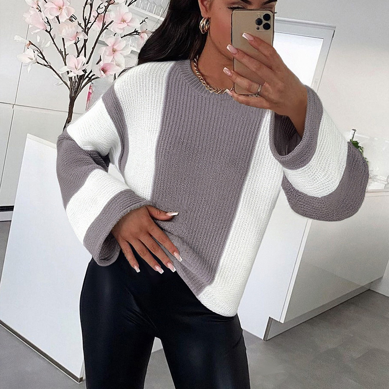 Valentine's Day Outfit for Women: Color-block Top, Casual Street Style, Romantic Fall-Winter Fashion Bestseller---KTL032