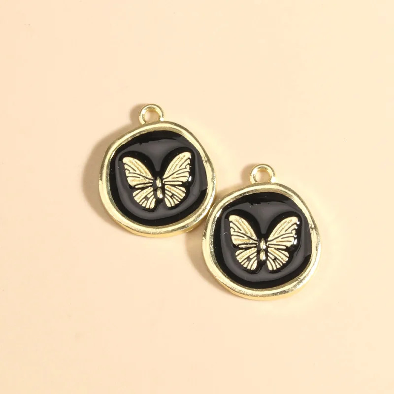 10 Cute Enamel Talisman Colorful Mini Butterfly Animal Pendants for Making Necklaces Keychains DIY Handmade Jewelry Discoveries 250325