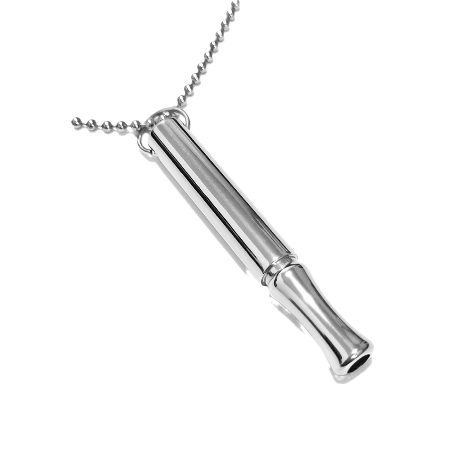 Hot selg titanium steel mindfulness breathing necklace for meditation, calmness, stress relief, fashionable and versatile long pendant