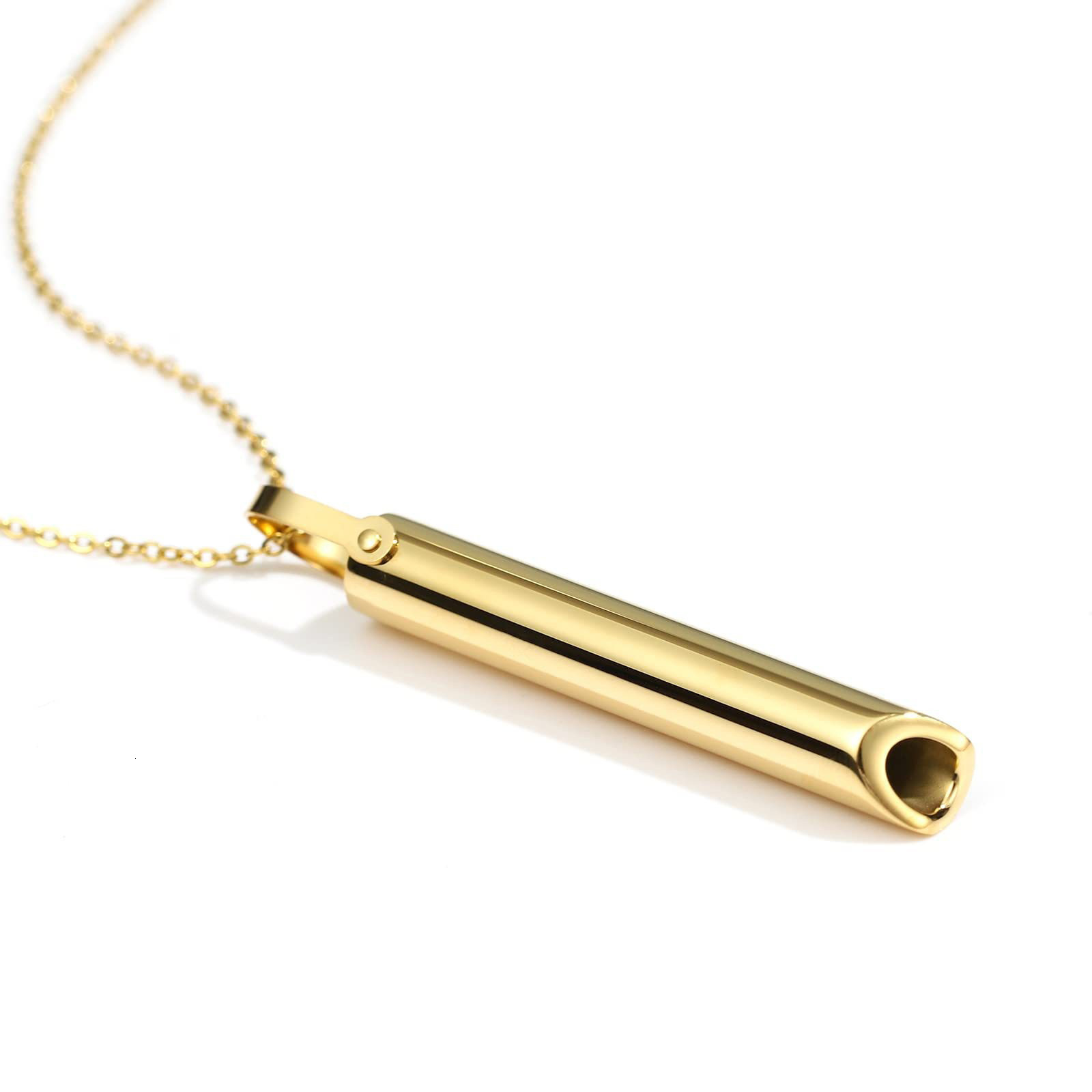 Hot selg breathing regulation, pressure relief, meditation, and mindfulness stainless steel pendant jewelry, vacuum necklace