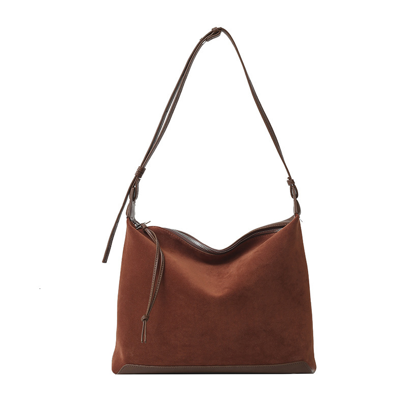 2025S Designer Women S Bag Lazy Style Armpit Frosted Suede New Autumn And Winter Shoulder Simple Women S Large Capacity Commuting Tote Bag