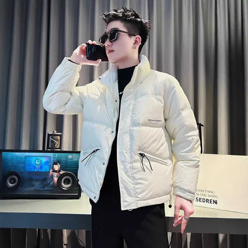 Mens Winter Fashion Down Jacket Streetwear Mens Coat Short Puffer Coat Mens Thick Warm Outerwear Winter Jacket Men WindproofT251107