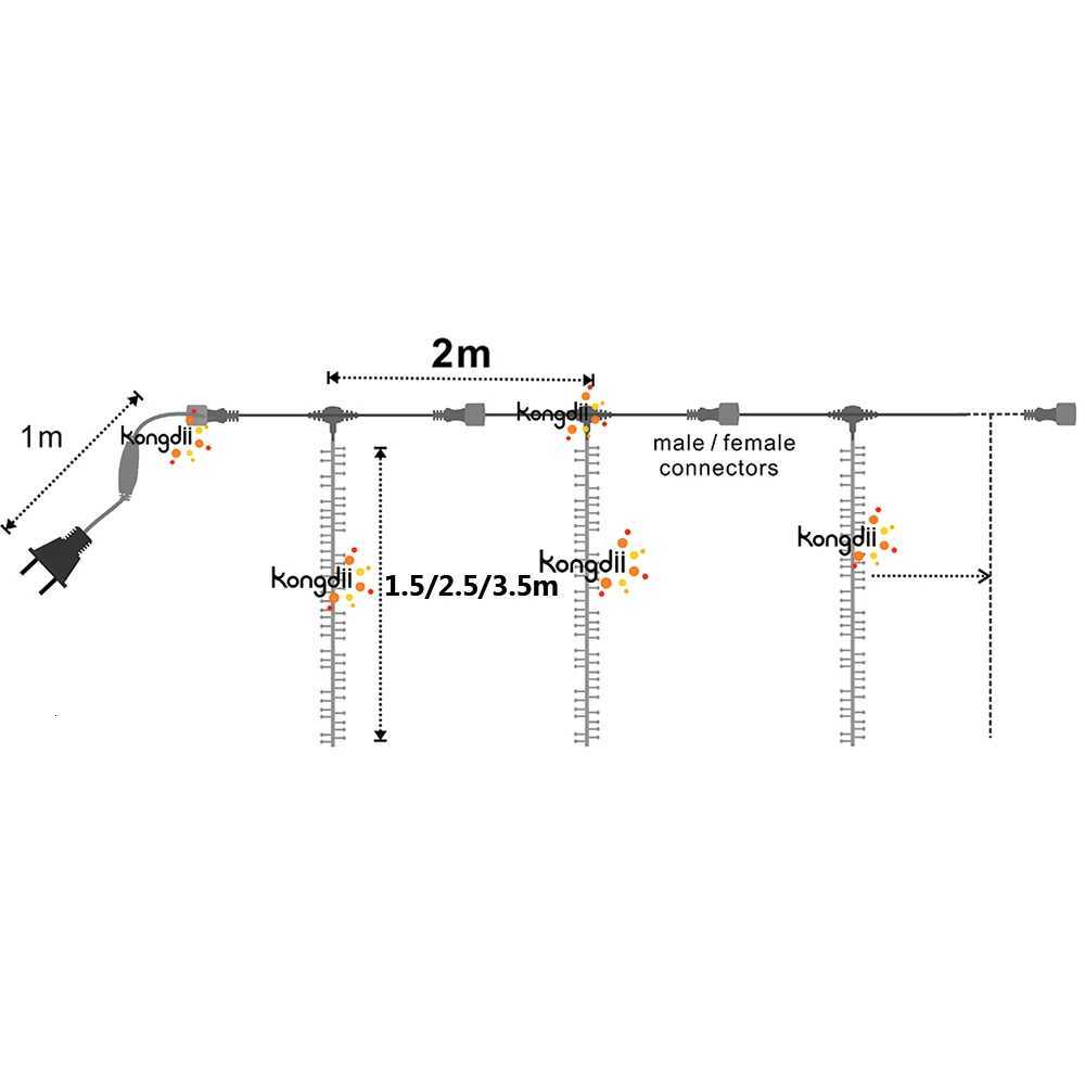 LED String Lights Christmas Garland Led Racimos Fairy Lights For Patio Party Wedding Party Garden Curtain Tree Decoration W251107