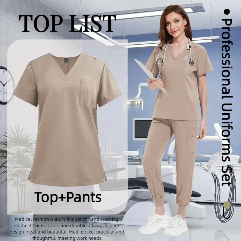 Scrubs Women Beauty SPA Uniform Pet Clinic Store Veterinary Dentistry Work Clothes Set High-quality Nurse Uniform Unisex 250402