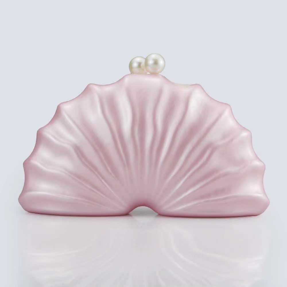 Womens Shoulder Bags Diagonal Cross Bag Shaped Shell Acrylic Fashion Wedding Banquet Handbag