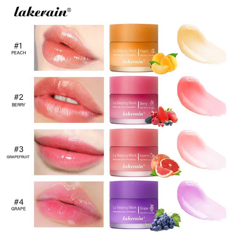 Lakerain 4-color sleeping lipstick reduces lip lines removes dead skin and naturally enhances compound moisturizing and hydration W250407