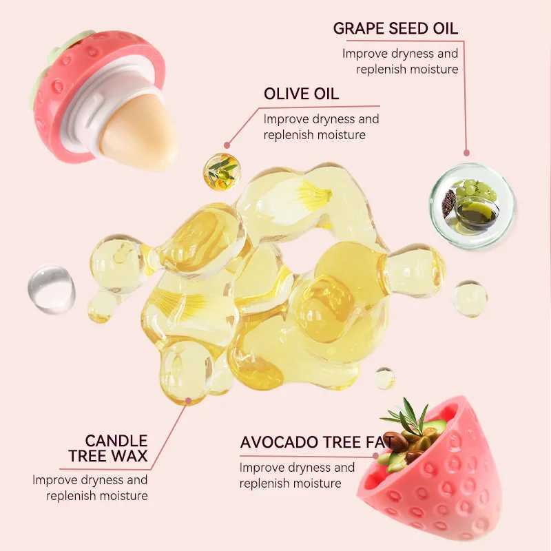 Shiji Strawberry Temperature Change lipstick - Strengthen moisturizing protect and soften lipstick very suitable for students W250407