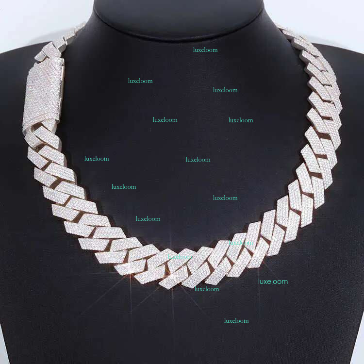 VVS Moissanite Men's Necklace - Cubic Zirconia Encrusted Hip Hop Chain