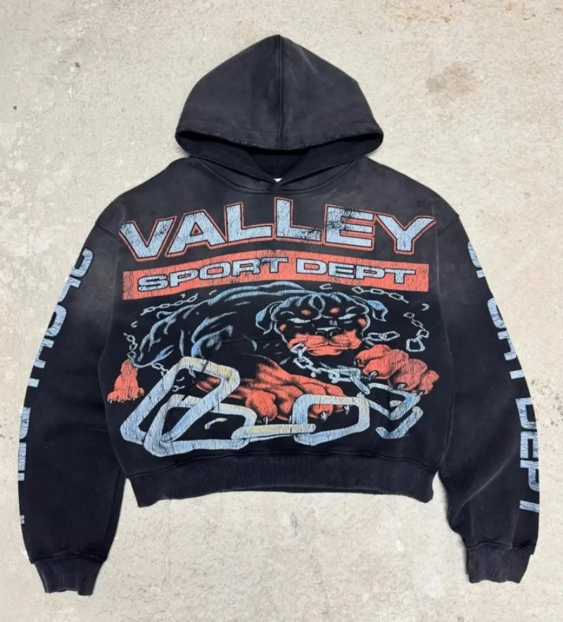 Y2K Zipper Hoodie American Retro Washed Alphabet Printed Sweatshirt Street Gothic Loose Top Unisex Clothing 250403