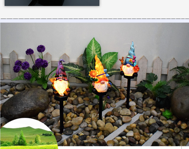 Garden & Courtyard Accent: Environmentally Friendly Solar Powered Resin Lamp #200-2400