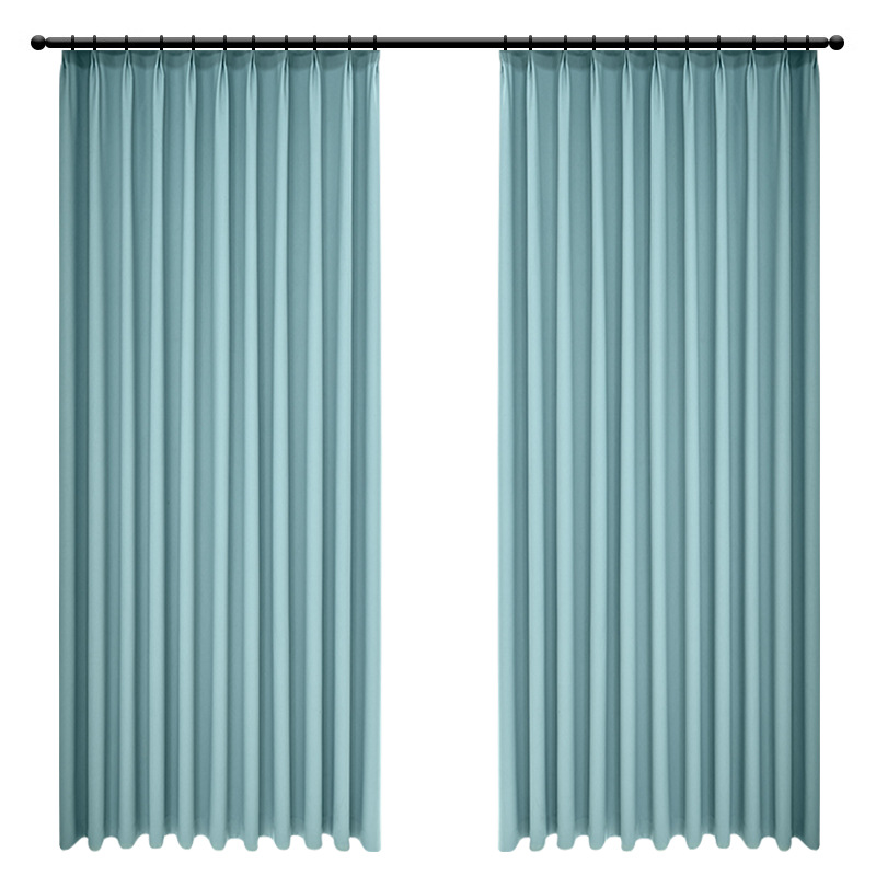 B447 light French jacquard double-sided linen high blackout curtain fabric villa living room bedroom sunscreen blackout curtain finished product whole
