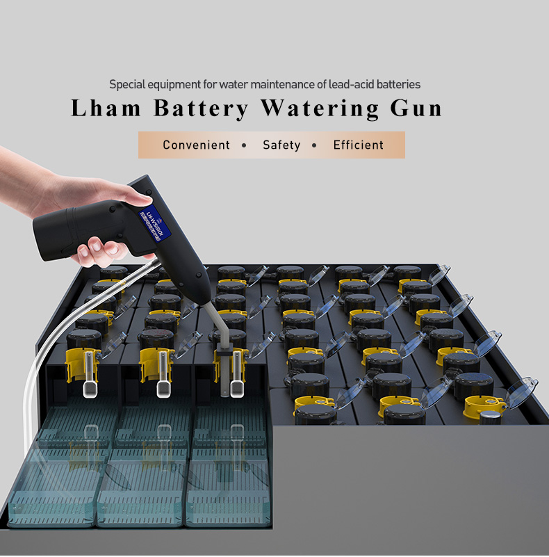 Battery Watering Gun Filler with Auto Shut Off Drip-Free Valve, Forklift Golf Cart RV Truck Battery Watering Filling System