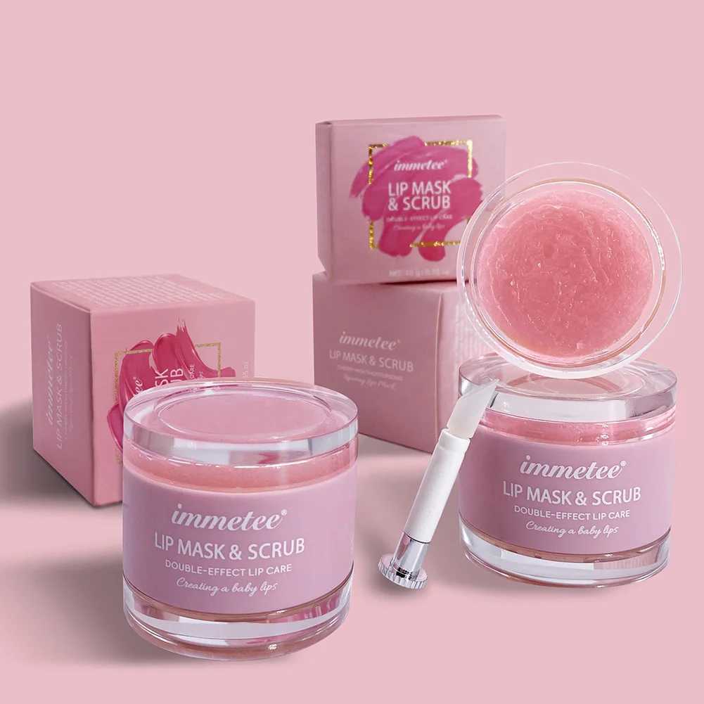 Double effect 2-in-1 lipstick moisturizing whitening moisturizing nourishing gel lipstick sleep facial mask W250407