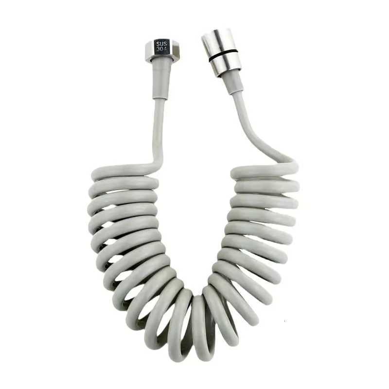 1PC 2m 5m Spring Shower Hose Meters Water Plumbing Hose Plastic Bathro Water Toilet Bidet Sprayer Telephone Line soft Hoses Y251107