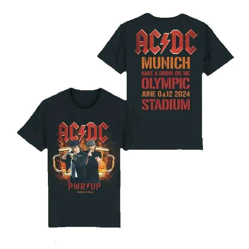 2025 New AC/DC and Women's Cotton Hip Hop Rock Short Sleeve Brand Men's T-shirt High Quality Summer Street Top