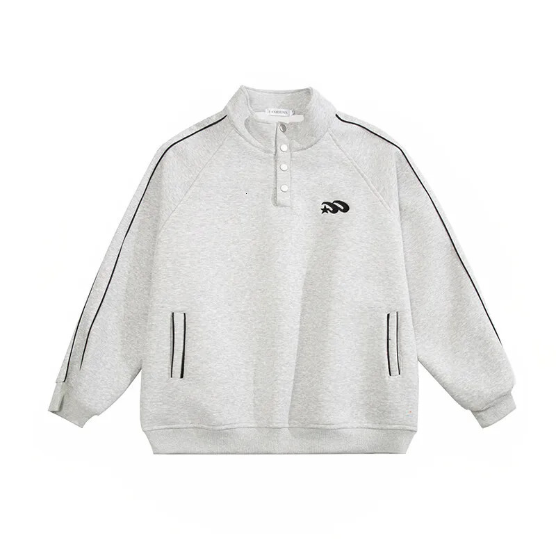 Retro Embroidered Sweatshirt American Style Comparison Pull up Round Neck Loose Fit Unisex 250403