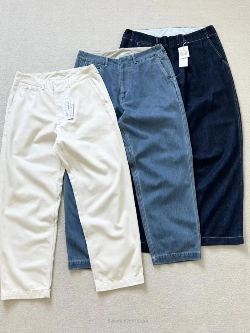 Men's Pants NANAMICa 24SS Wide Denim Loose Casual Work Jeans