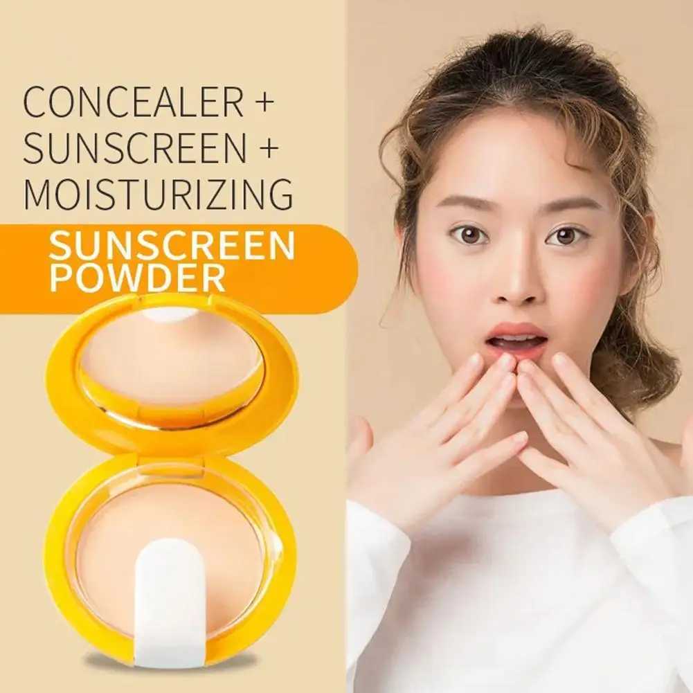 Womens natural oil controlled matte pressed powder waterproof lightweight long-lasting powder facial coverage cosmetics makeupXJ250407