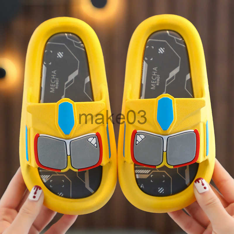 Summer high-value black sunglasses childrens boys handsome personality beach slippers for babies middle-aged children J250403
