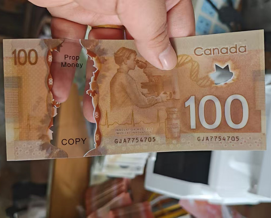 Realistic money Best 3A Other Festive Party Supplies Prop Cad Plastic Canadian Canada Banknotes Fake Money Notes Movie Props