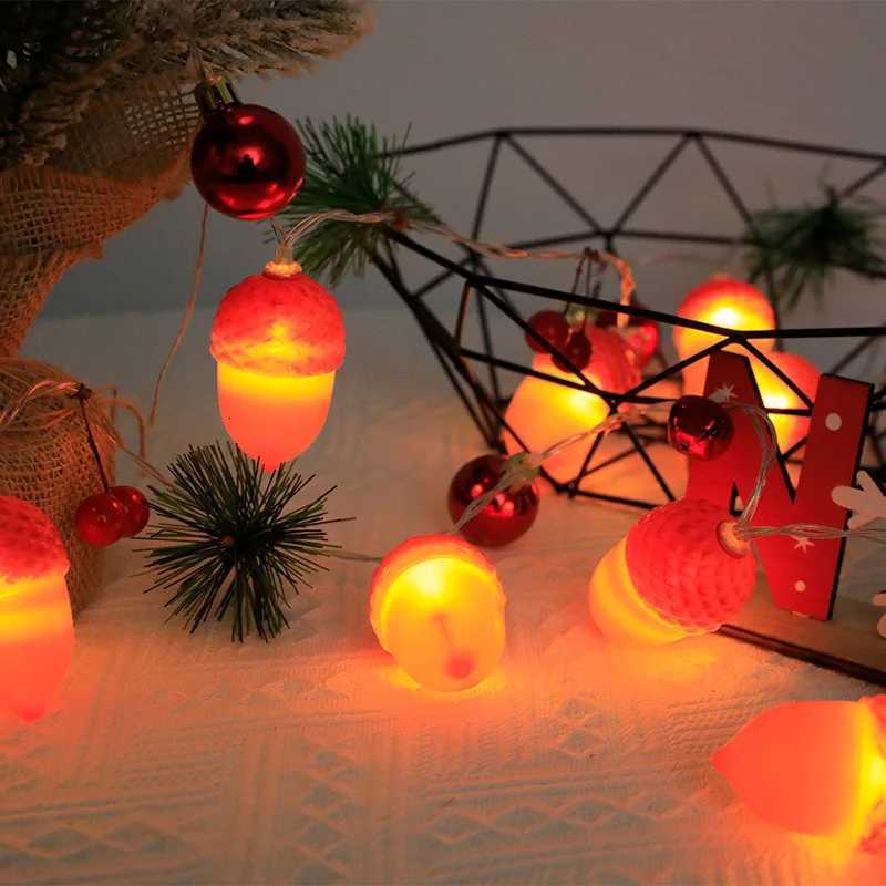 10/20/40 Leds Christmas String Lights LED Xmas Tree Decorative Light Indoor Room Decoration Lights Party Decor 617 W251107