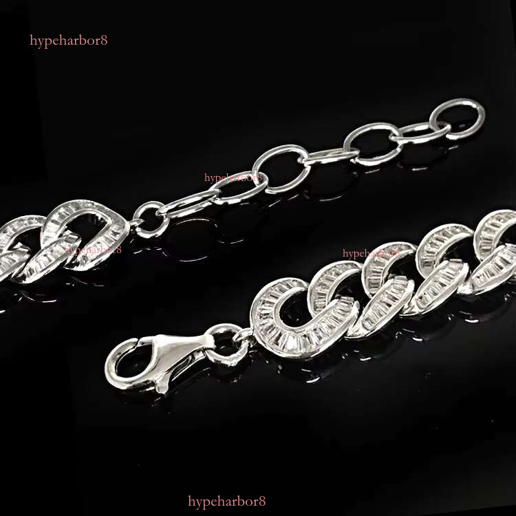 Hip hop Sier Jewelry Iced Cuban Chain Necklace