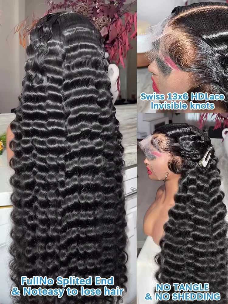 30 Inch Loose Deep Wave 13x4 Hd Lace Frontal Human Hair Wig Brazilian Curly 5x5 Glueless Wig Human Hair Pre Plucked For Women W251107