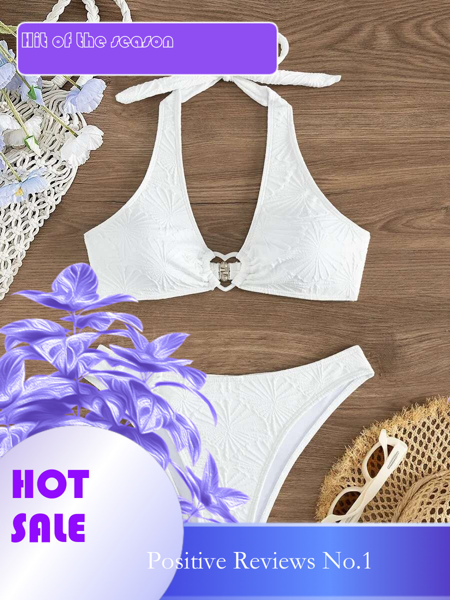 Dongdumaoyi Sexy White Bikini Women Heart Lover Designer Push Up High Waist Swimsuit Brazilian Cut Out Bathing Suit Swimwear Biquini