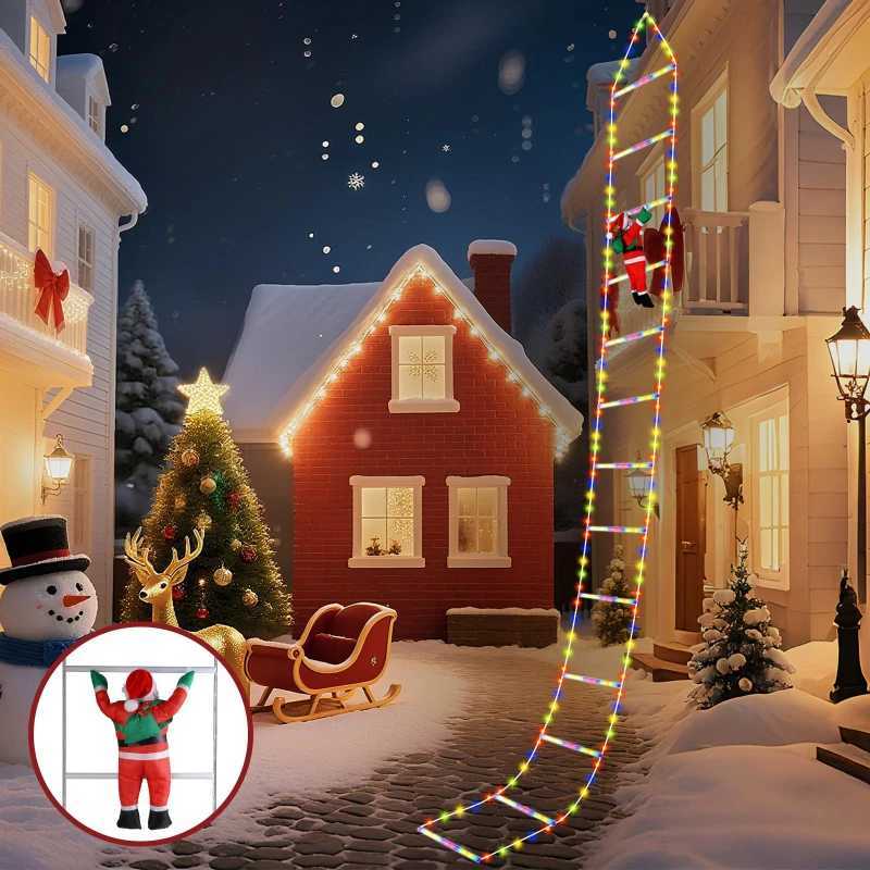 1/3M Santa Claus Climbing Ladder String Lights USB 8 Modes LED Lamp Christmas Decoration for Garden Cristmas Tree New Year Gift W251107
