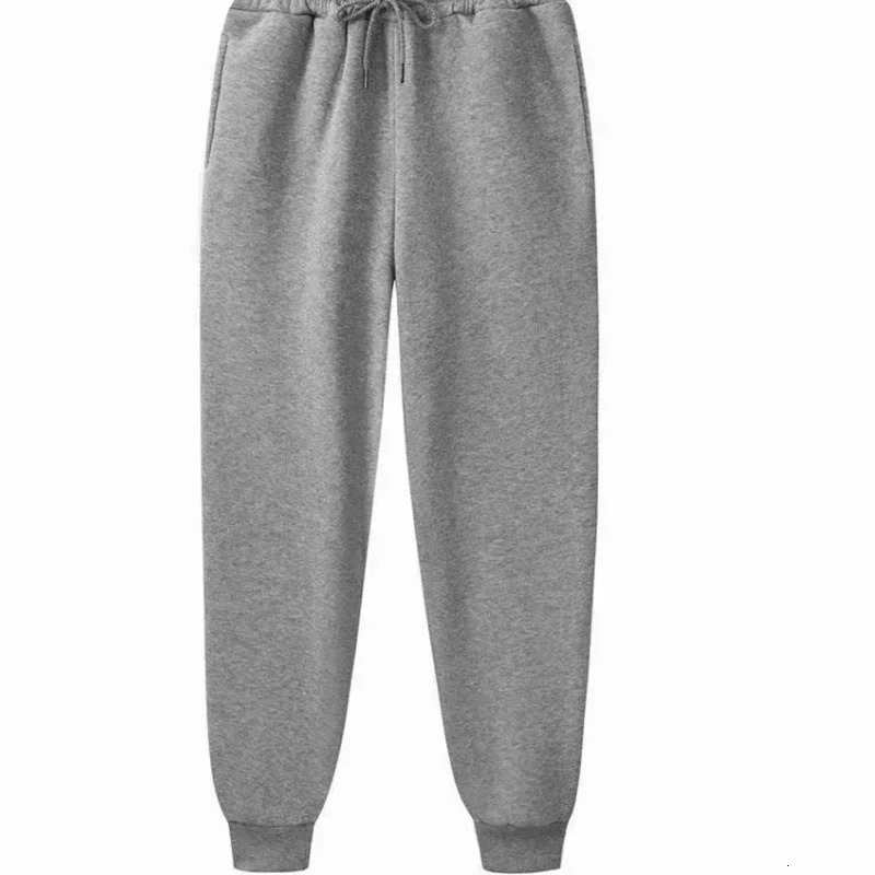 Mens Casual Pants Autumn Winter Fleece Sweatpants Men Running Jogger Sports Gym Trousers Fashion Solid Color Workout Long 251104