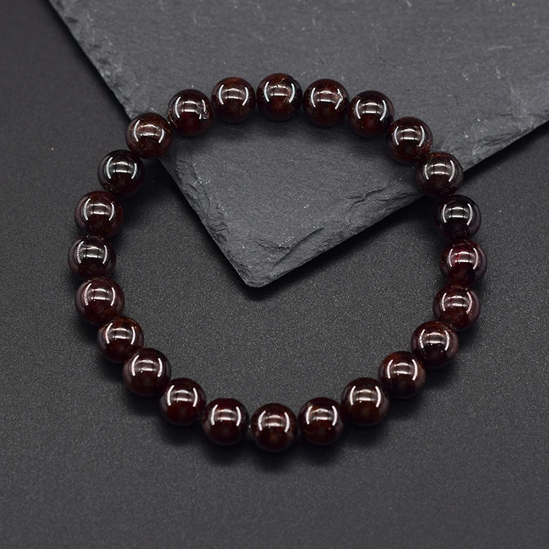 5A Natural Garnet Womens Wine Red Bead Bracelet Womens Bracelet Mens Bracelet Lucky Energy Treatment Jewelry Valentines Day Gift 250328