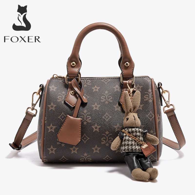 FOXER Brand Top-handle Bag PVC Women Shoulder Bag 2025 Winter Vintage Pillow Handbag Luxury Design Female Crossbody PurseW251106