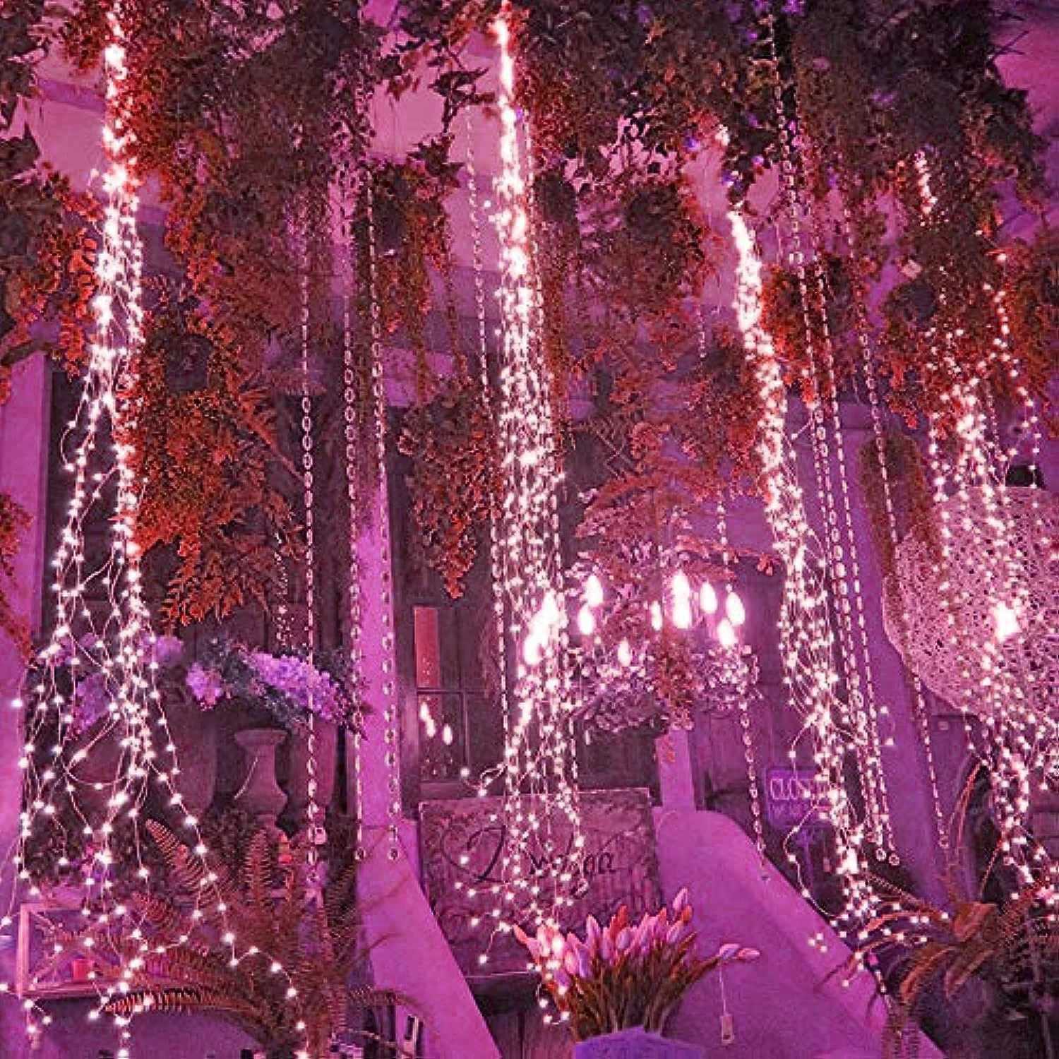 100 LED Pink String Lights Valentines Day Waterfall Light Garland Led Fairy Lights Home Birthday Wedding Party DIY Decorations W251107