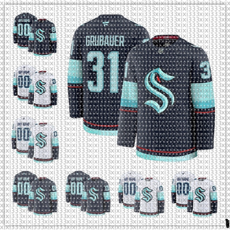 custom Kraken Hockey Jersey Jared McCann Jaden Schwartz Brandon Montour Chandler Stephenson Ryker Evans Oliver Bjorkstrand Matty Beniers Yanni Gourde men