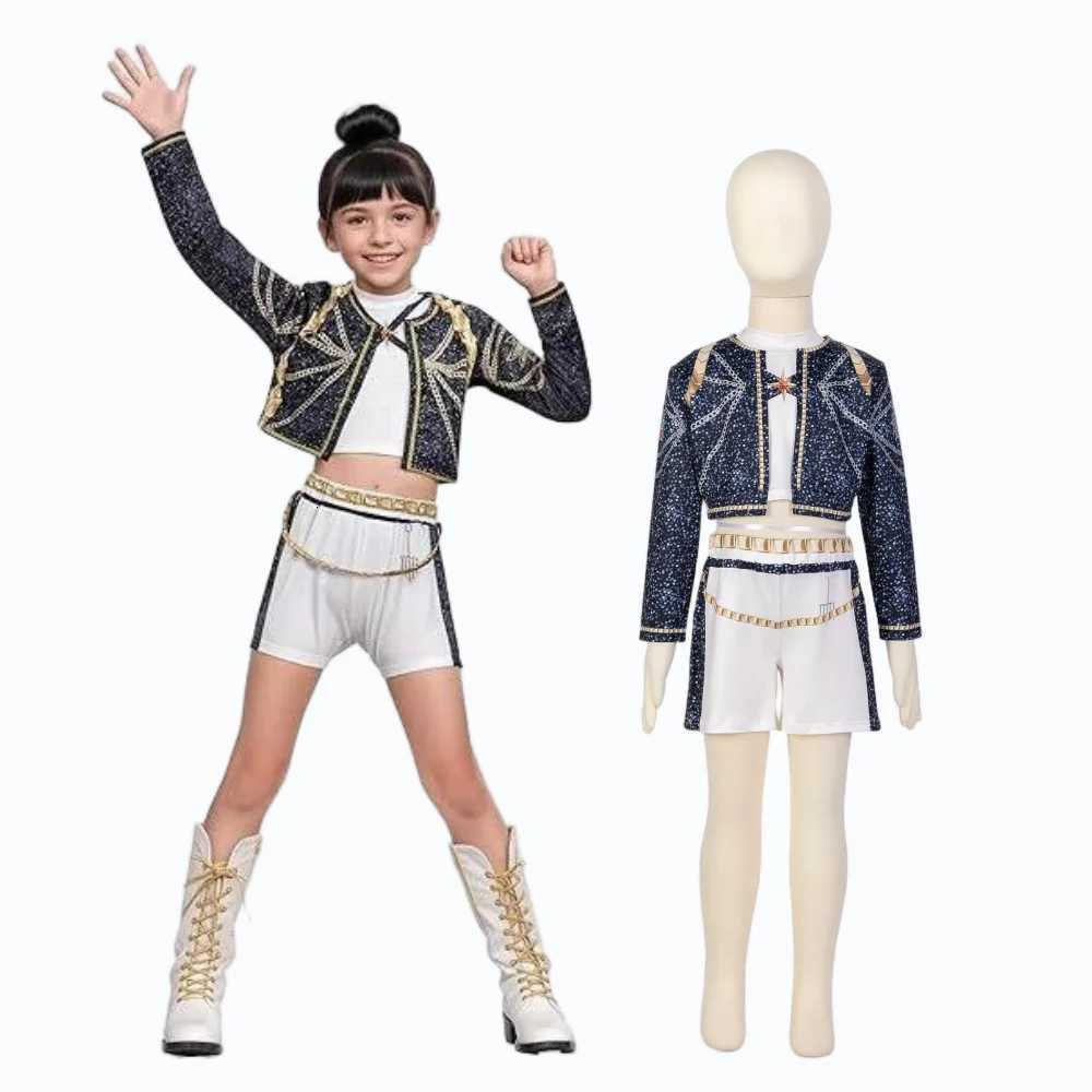 K-Pop Witch Hunter Girl Kids Costume 3D Print Polyester Role Play Dress Set Halloween Cosplay Party Outfit for Girls 2-12Y K251107
