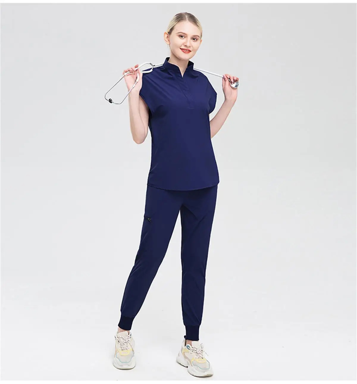 Women Scrubs Uniforms Female Hospital Beauty Salon Workwear Clinical Operating Room Nursing Pant Sets Doctor Nurse Wear 250402