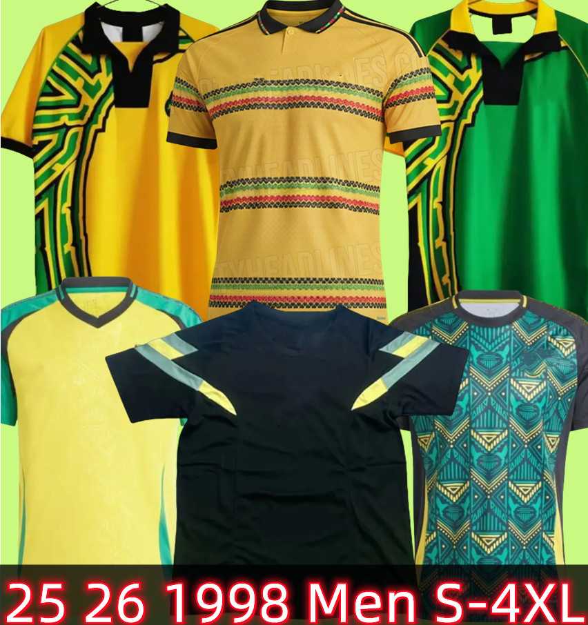 S-4XL 2025 1998 Retro Jamaica national football soccer jerseys 25 26 BAILEY ANTONIO REID shirt NICHOLSON MORRISON LOWE Men Football Uniform