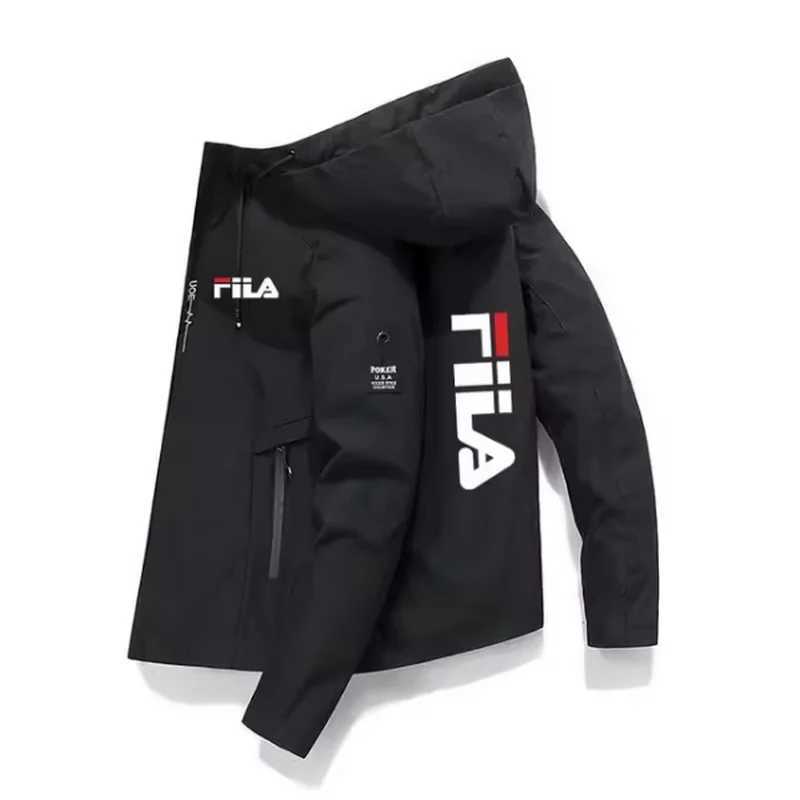 2024 New Spring and Autumn brand mens windproof zipper jacket leisure high quality hooded baseball jacket outdoor sports jacketT251107