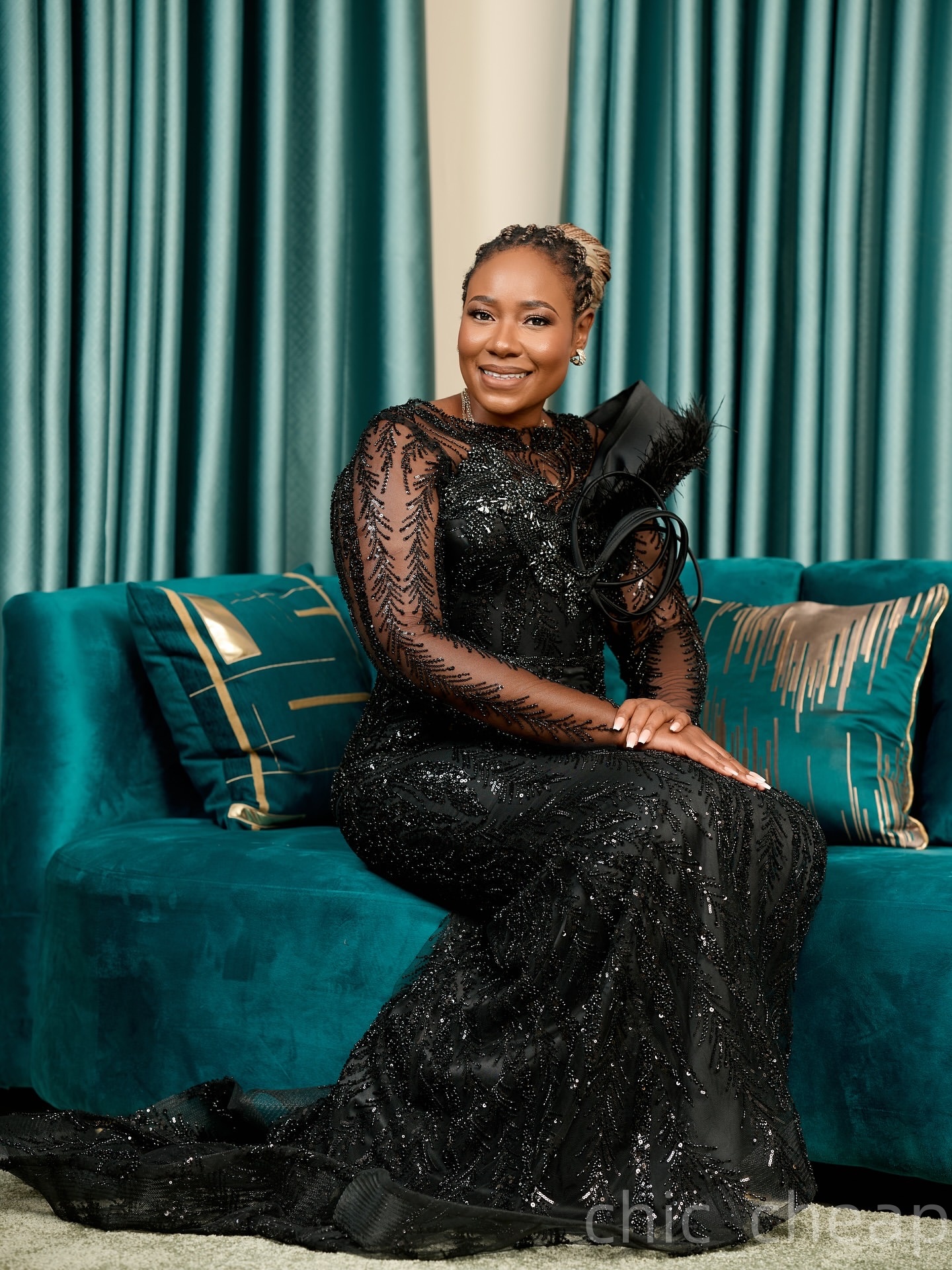 Aso Ebi Black Mermaid Prom Dresses 2026 Feather Crystals Sequined Evening Formal Party Second Birthday Engagement Gowns Plus Size Dress For Special Oc